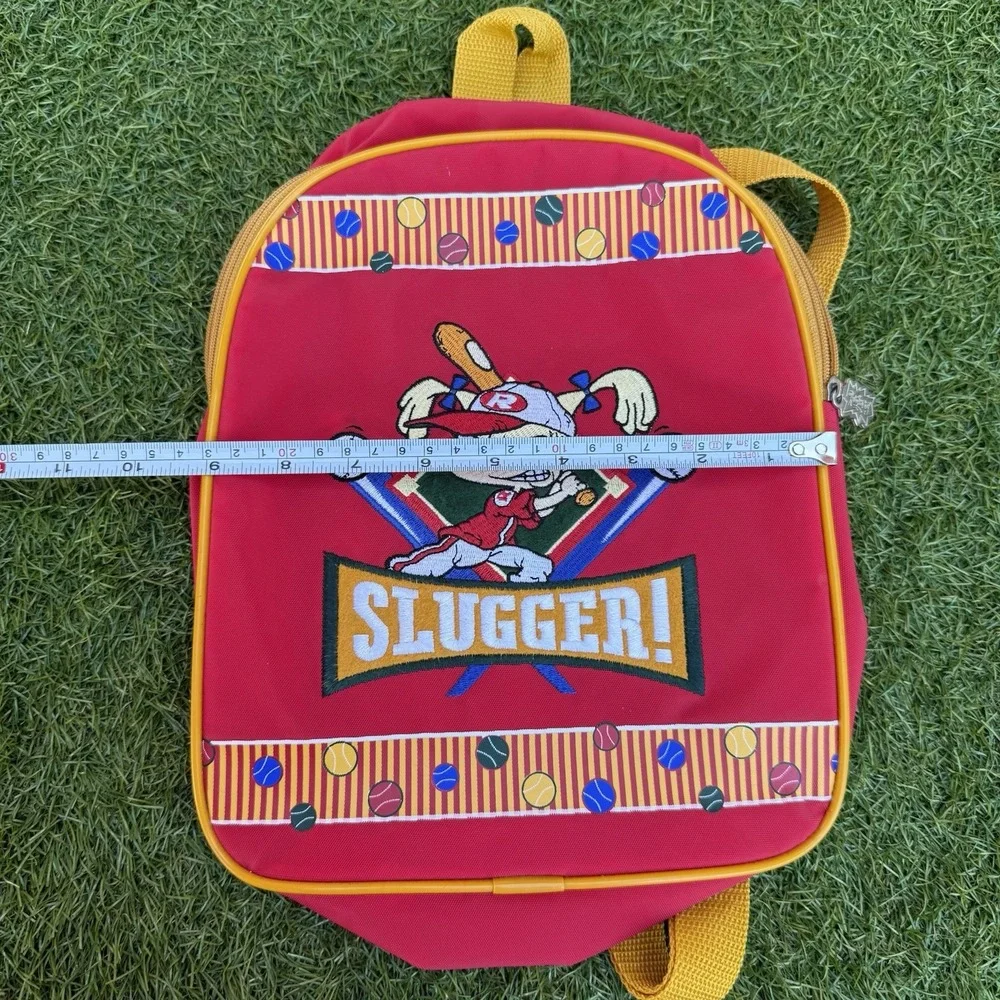 Vintage Nickelodeon Rugrats‎ Angelica Backpack Embroidered Baseball Red Colorful